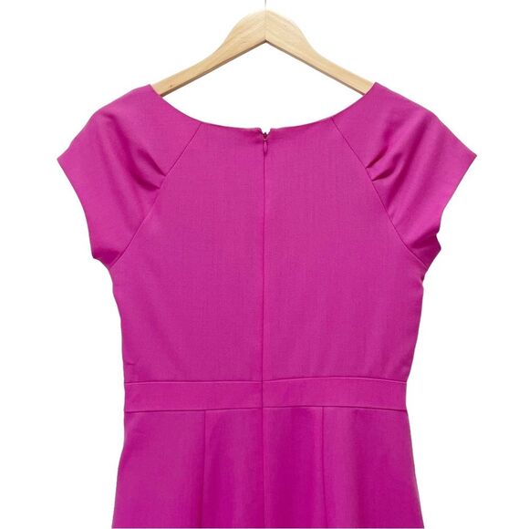 NWT J. Crew Wool Origami Sheath Dress Berry Fuchsia Career Professional Size 0 - Picture 7 of 13